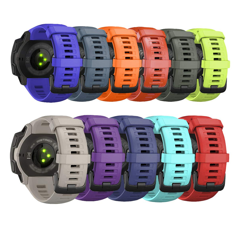 KHZBS Compatible Instinct Bands Soft Silicone Sport Strap Replacement for Garmin Instinct Smart Wristband Belt Tools Navy
