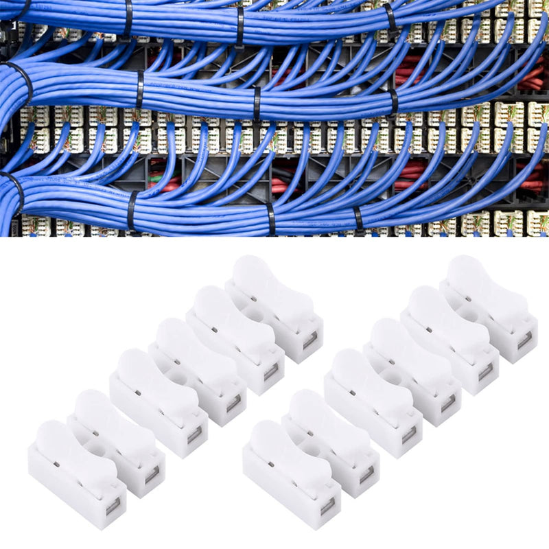 2 Pin Wire Connectors, 100Pcs Spring Wire Connectors Terminal Cable Clamp Connectors, Quick Terminal Wire Connector for Wire LED Strip Light Wire Connecting