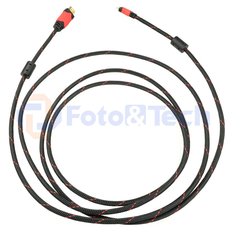 Foto&Tech 10FT Mini-HDMI-HDMI Cable Compatible with Blackmagic Design UltraStudio Mini Recorder Wirecast Live Stream&Canon 1D X Mark II/5D Mark IV III II/5DS 5DR/7D Mark II/6D 7D 80D/T7i T6s T6i T5i