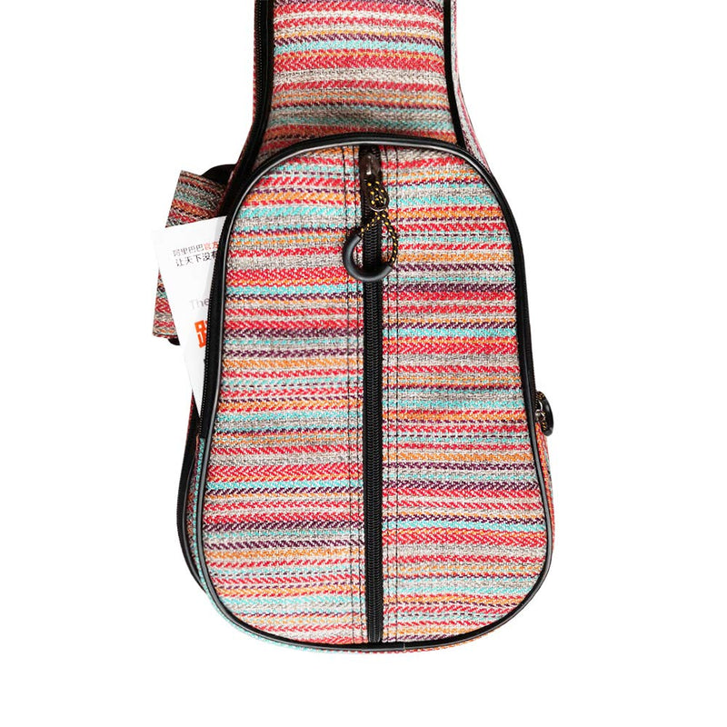 Glenmi Multicolor Bohemian Ukulele Case Bag for Soprano Concert Tenor Ukulele 21'' 23'' 26'',0.5 Inch Thick Padded(Soprano-21 Inch)