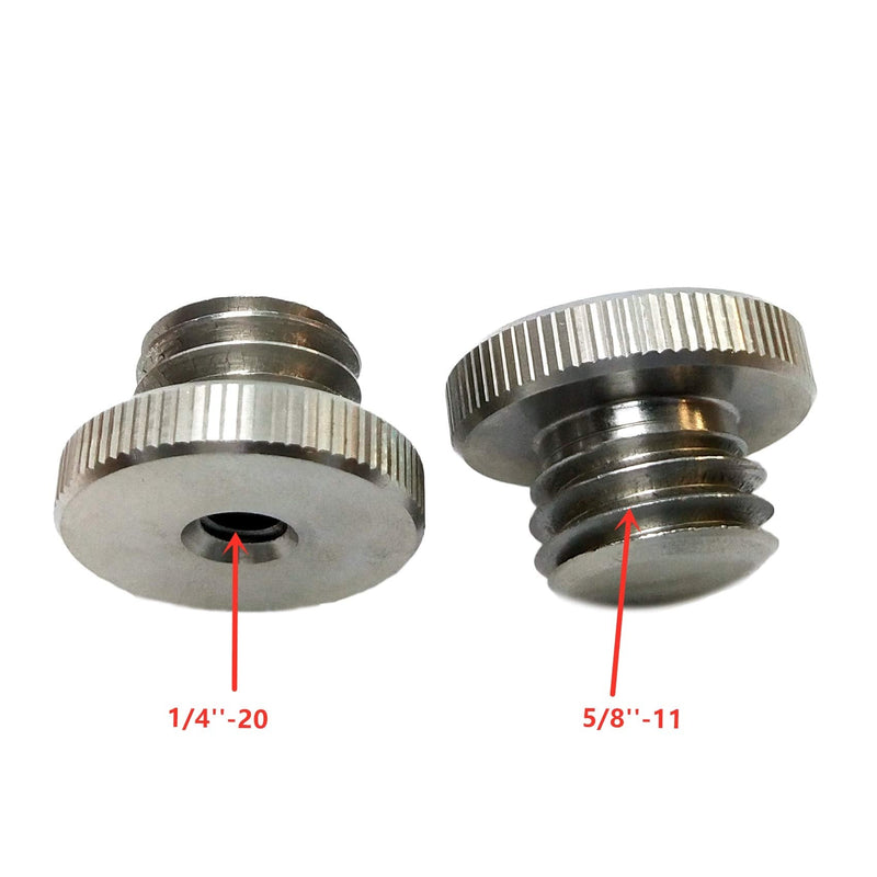 5/8"-11 Male to 1/4"-20 Female Threaded Screw Adapter for Tripod Laser Level Adapter (Stainless Steel) Stainless steel