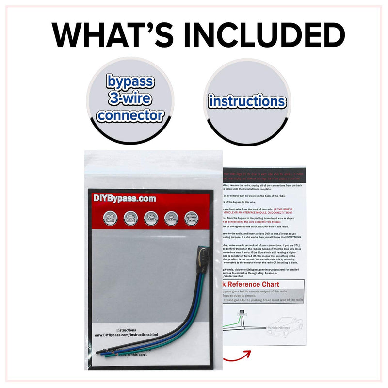 DIYBypass Parking Brake Bypass, Multi-Pulse Video in Motion, w/LED Power Check Light: for All Sony & Boss Radio Models: XAV & BV