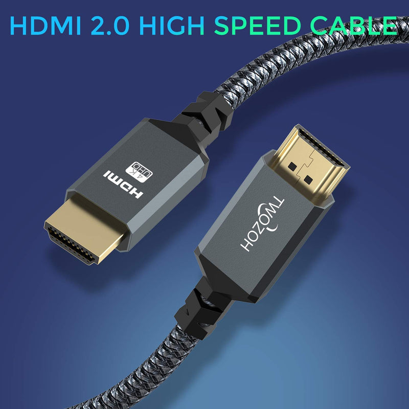 Twozoh 4K HDMI Cable 3FT, High-Speed 60HZ 18Gbps HDMI 2.0 Cable, Braided HDMI to HDMI Cord Compatible with PS5, PS3, PS4, PC, Projector, 4K UHD TV/HDTV, Xbox…