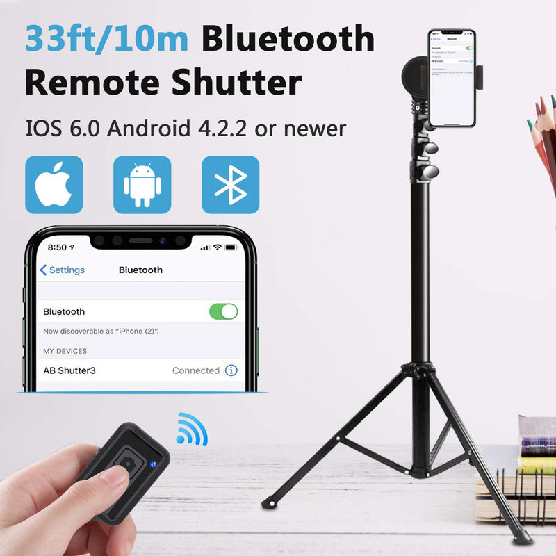 3Csmart Selfie Stick Tripod 51" Cell Phone Tripod Stand with Bluetooth Remote Smartphone for iPhone, Android Cellphone Gopro Camera Mount Portable Monopod Feet