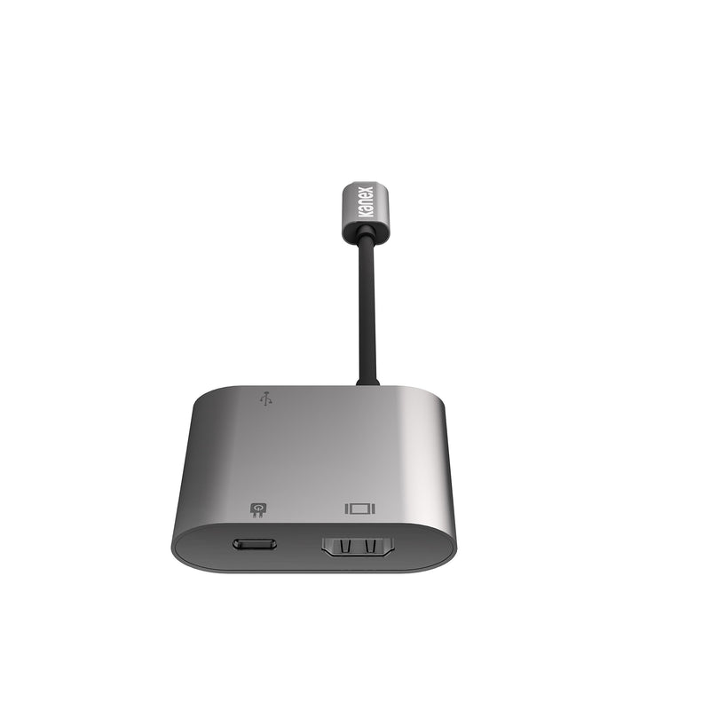 Kanex USB-C Multimedia 4K HDMI USB Charging Adapter for MacBook with Pass Thru Charging, Space Gray (K181-1041-SG4I)