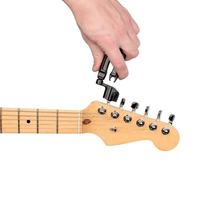D'Addario Accessories Pro-Winder - Guitar String Winder, Guitar String Cutter, Guitar Bridge Pin Puller - Ultimate Ergonomic All in One Guitar Tool for Restringing - Black Guitar ProWinder