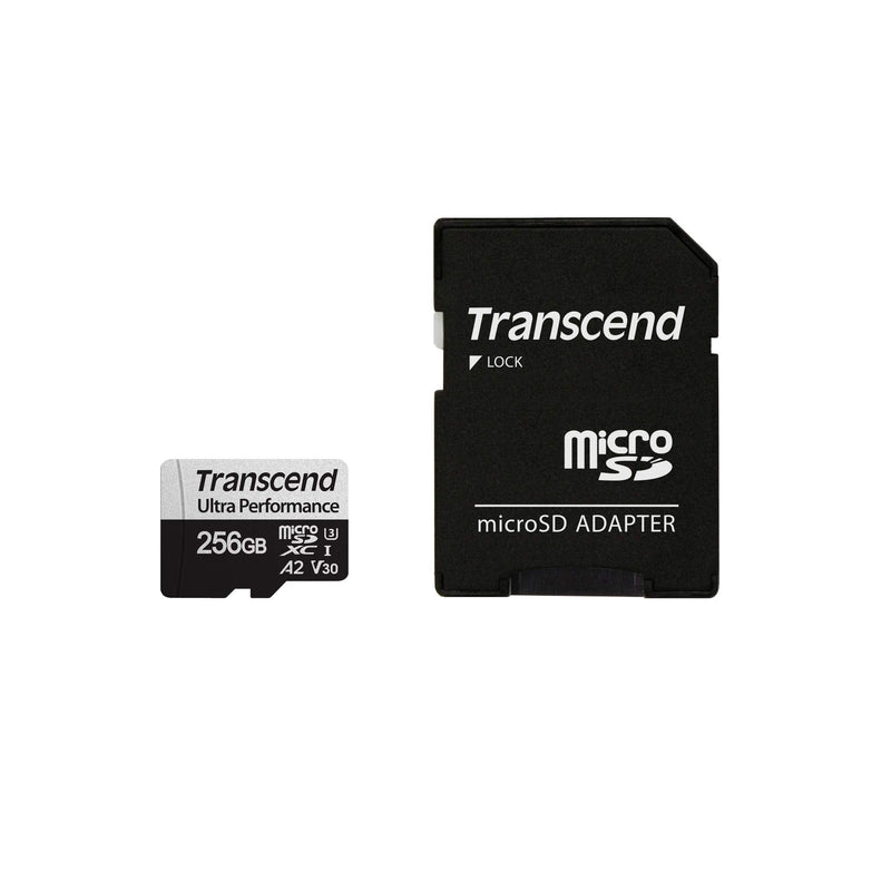 Transcend 256GB microSDXC 340S High Performance Memory Card UHS- I, U3, V30, A2, 4K, Full HD - TS256GUSD340S