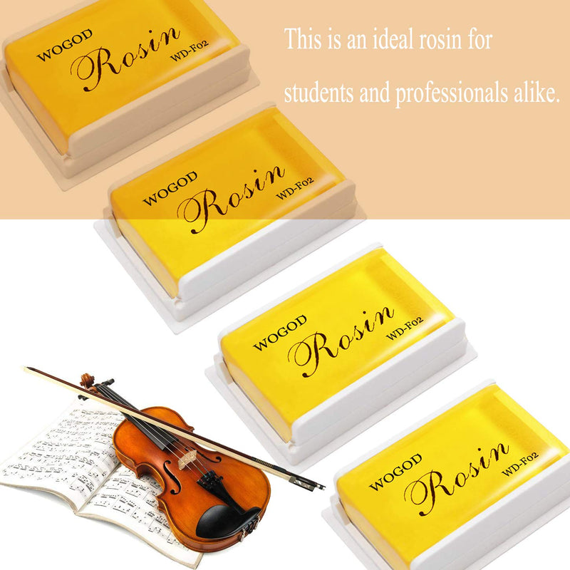 Rosin Violin Rosin Natural Rosin 4 Pack Low Dust Universal Rosin for Violin Viola and Cello (4 Pack Rosin)