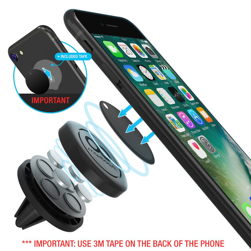 Maxboost Car Mount, [2 Pack] Universal Air Vent Magnetic Car Mounts Holder Compatible with iPhone 12 11 Pro Xs Max XR X 8 7 Plus 6, Galaxy S20 Ultra S10 S10e 5G S9,LG,Note 20 10,Pixel(Work Most Case)