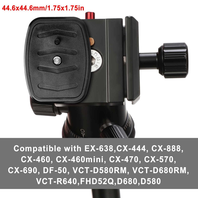 2 Pieces Tripod Quick Release Plate Tripod Adapter Mount Camera Tripod Adapter Plate Parts for Tripods and Cameras Tripod Mount QB-4W (43 x 43 mm/ 1.7 x 1.7 Inch) 43 x 43 mm/ 1.7 x 1.7 Inch