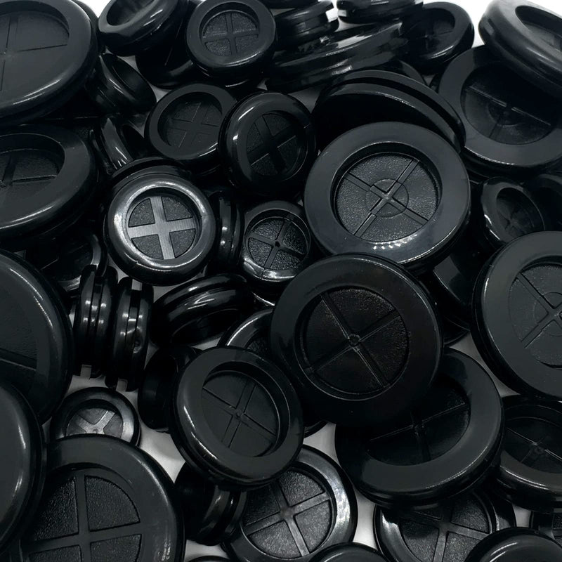YUFANNET 72 Pcs Rubber Grommet Kits,7 Sizes Rubber Grommets for Wiring,Double Sided Round Rubber Firewall Hole Plug Wire Protection with Knife,Drill Hole 1-9/16" 1-1/2" 1-3/16" 1" 7/8" 13/16" 5/8"