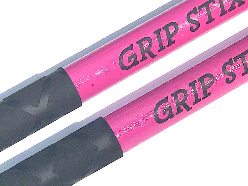 GRIP STIX 15" Long PINK SPARKLE Non-Slip Drumsticks - Ideal for Drumming, Cardio Fitness, Pound Fit, Aerobic & Workout Exercises 15-in.