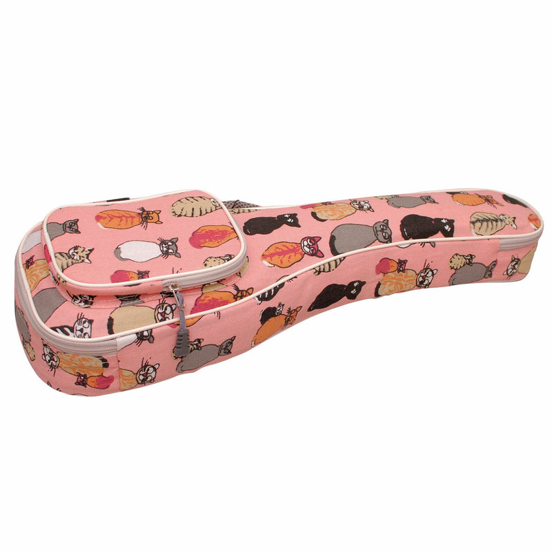 [AUSTRALIA] - MUSIC FIRST Canvas"MISS CAT" ukulele case ukulele bag, Double Shoulder Straps, New Arrial, Original Design, Best Christmas Gift! (Fit for 21 inch Soprano Ukulele, Double Shoulder Straps) Fit for 21 inch Soprano Ukulele 