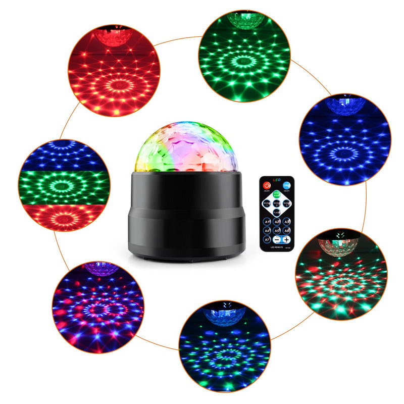 Upgrade Full Colours Disco Ball Light dj Light Show Light RGBW led Mini Party Light Christmas Decoration Light Gift Light Magic Light Sound Activated Automatic Strobe Lights with Remote