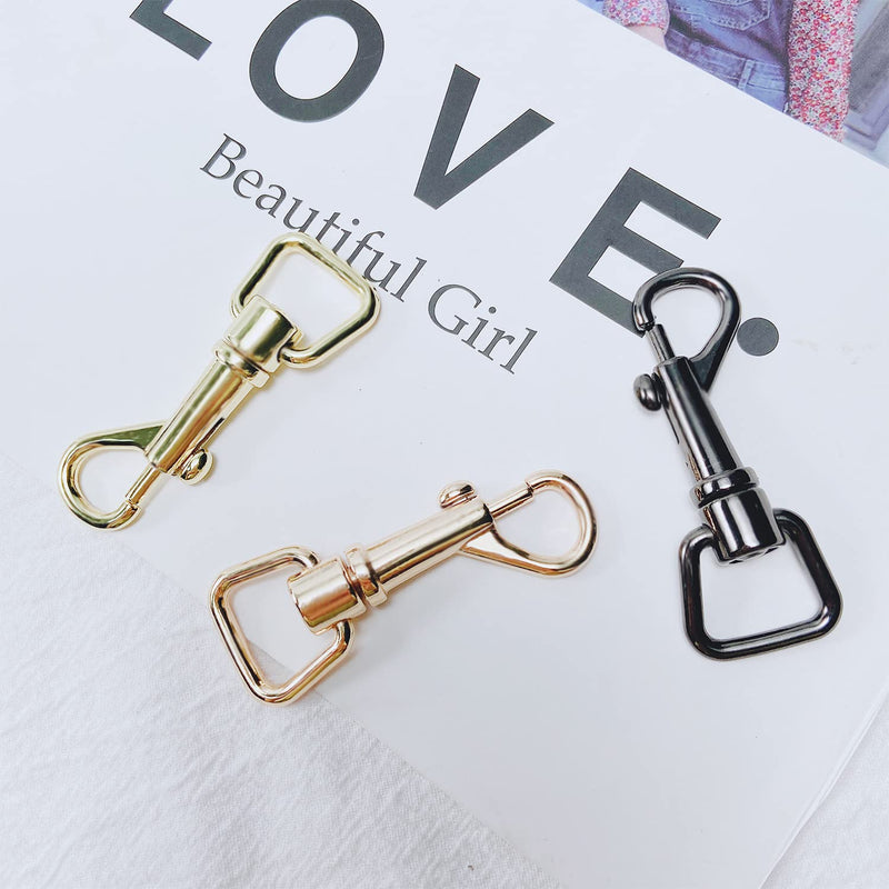 willikiva 10 Pcs 5/8" Swivel Snap Hooks for Dog Leash Collar Linking DIY Crafts Keychain Purse Bag Making Handmade(Light Gold) Light Gold