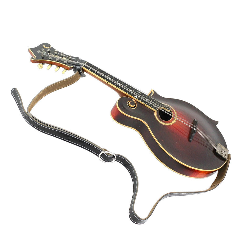 Walker & Williams M-78 Black Soft Leather Adjustable Mandolin, Mandola, Bouzouki Strap