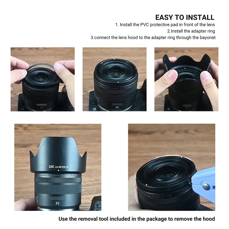 Tulip Flower Len Hood for RF 35mm F1.8 Macro is STM on EOS R6 R5 RP R Camera, Reversible Lens Shade, Compatible with 52mm Filters and 52mm Lens Cap