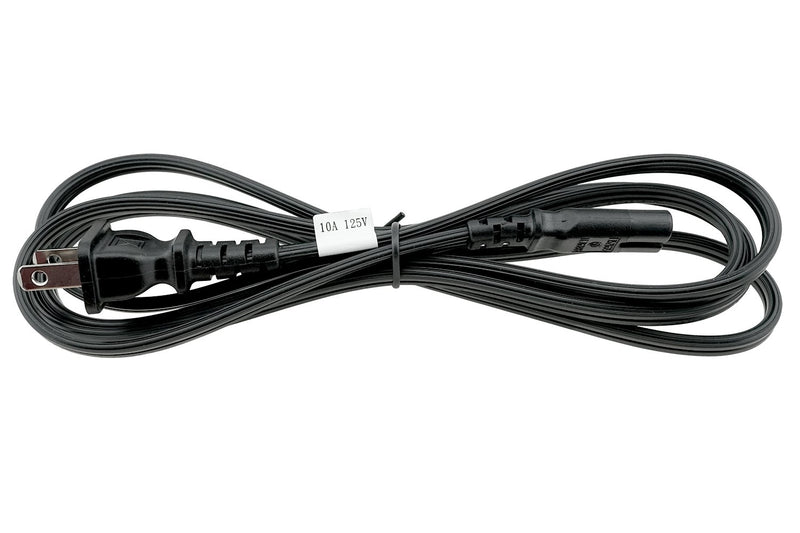 ACP1068 USA NEMA 1-15 Two Prong Plug to Figure 8 IEC C7 6 Foot (1.83 Meters) unpolarized Universal Power Cord with UL & CSA approvals. Often Called an American Shaver Cord or Notebook Cord.