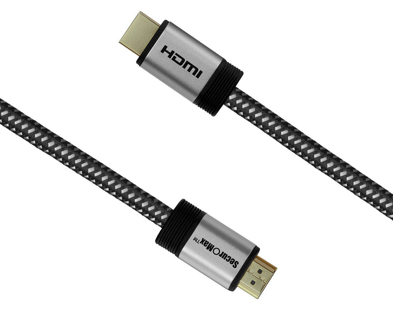 SecurOMax HDMI Cable (4K 60Hz, HDCP 2.2, HDR, 18Gbps) with Braided Cord, 12 Feet