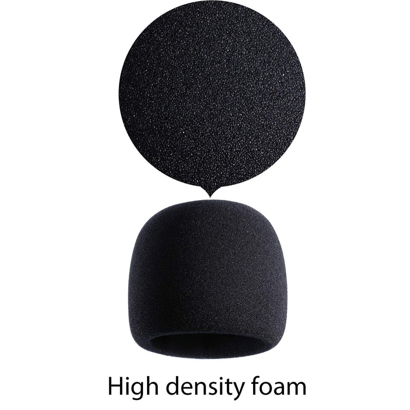 Quesuc Mic Cover Foam Microphone Filter, Mic Foam Cover, Microphone Muffler, Mic Filter, Windscreen for Blue Yeti, Yeti Pro Condenser Microphone, Filters Unwanted Recording and Background Noises-Black