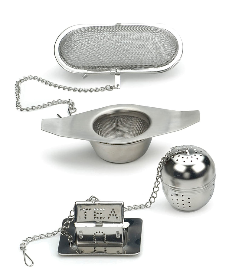 Espresso Supply Mesh Tea Strainer with Bowl, Silver