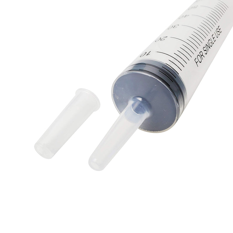 60 ml, 60 cc, Large Plastic Syringe for Scientific and Industrial Use, Sterile, Individually Packed. (Pack of 10)