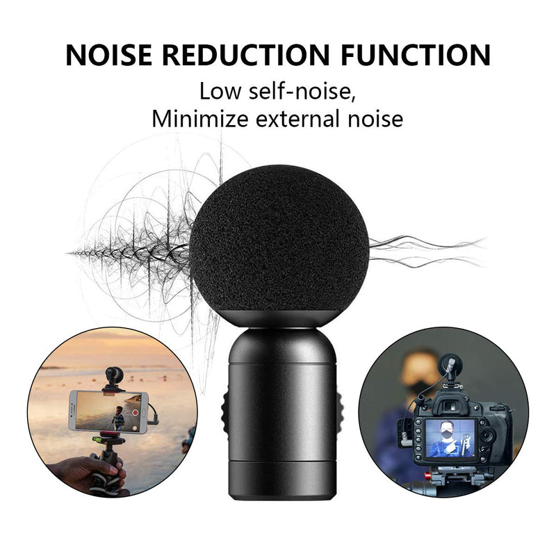 Camera Microphone, Video Microphone for Gopro DSLR Canon Nikon Panasonic Sony Smartphone Vlogging Interview