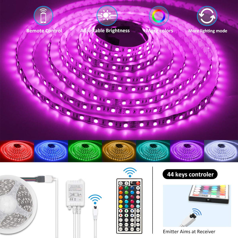 Daybetter Infrared Remote Control Led Strip Lights Kit - 300Leds 16.4ft