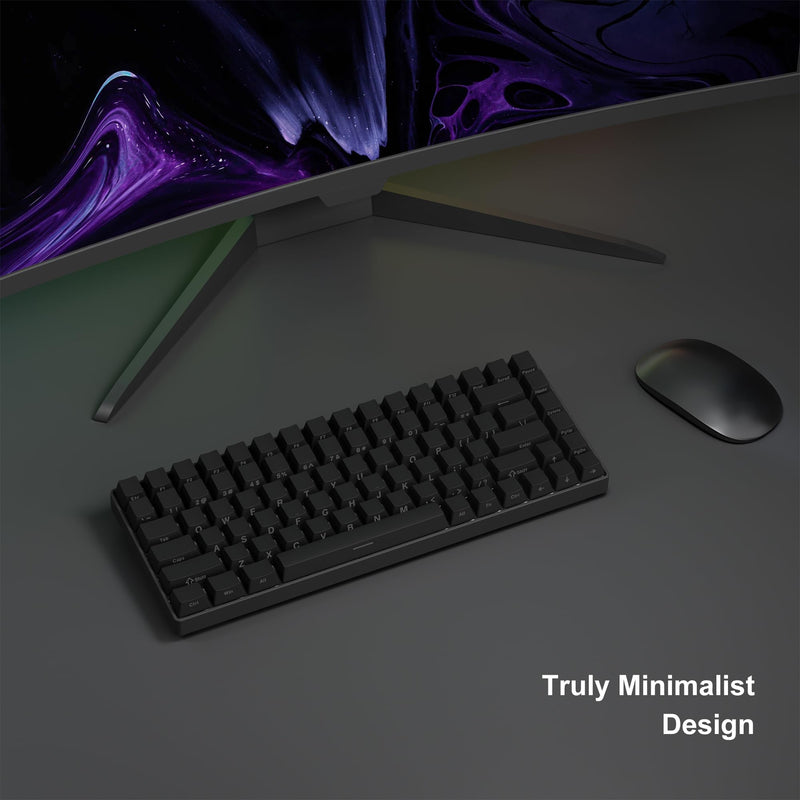 PBT Keycaps - Side Print Keycap Set, Double Shot Shine Through Custom Keycaps, Black Keycaps OEM Profile 136 Keys, Minimalist Style Phantom Keyboard Keycap for Mechanical Keyboards