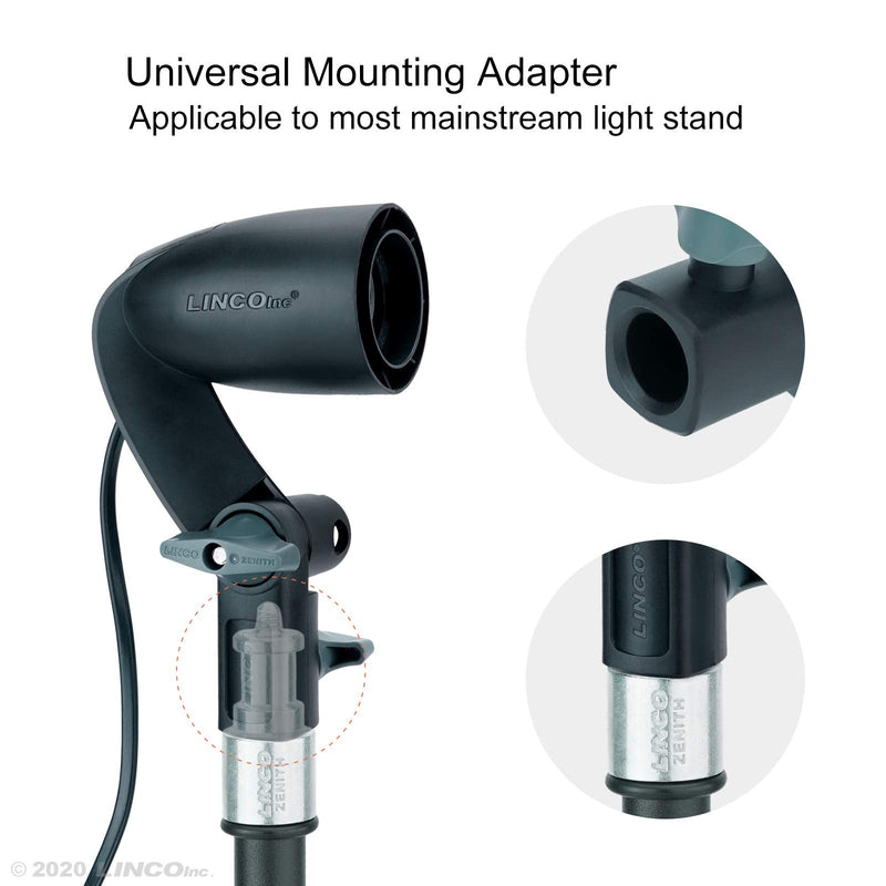 LINCO Lincostore 2 Pcs Photography Studio AC Fire-Resistant Socket Light Stand Mount Umbrella Holder E26/E27 Mini Cirrus 5310
