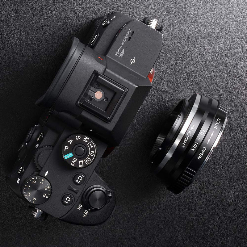 K&F Concept Lens Mount Adapter FD to NEX for Canon FD FL Lens to Sony NEX E-Mount Camera for Sony Alpha NEX-7 NEX-6 NEX-5N NEX-5 NEX-C3 NEX-3