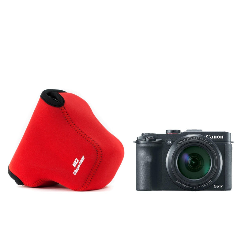 MegaGear Ultra Light Neoprene Camera Case Compatible with Canon PowerShot G3 X Red