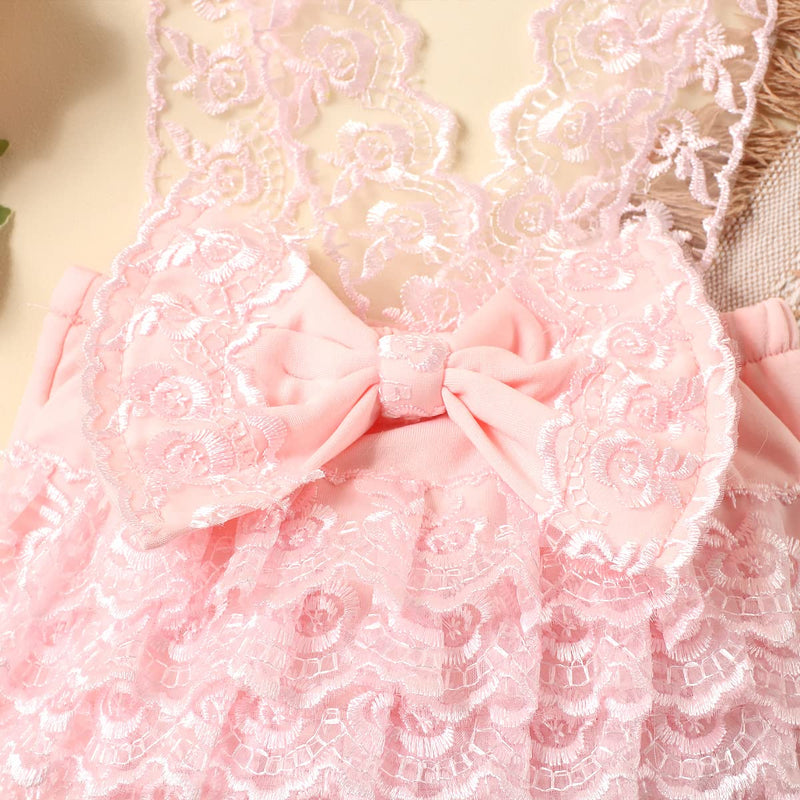 [AUSTRALIA] - Newborn Photography Outfits Girl Newborn Photography Props Lace Romper Newborn Baby Photo Shoot Outfits Girls Photo Props YLSTEED (Strap Style - Pink) Strap Style - Pink 