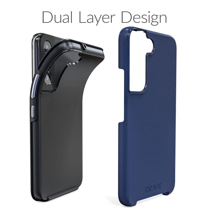 [AUSTRALIA] - Crave Dual Guard for Samsung Galaxy S22 Case, Shockproof Protection Dual Layer Case for Samsung Galaxy S22 5G - Navy 