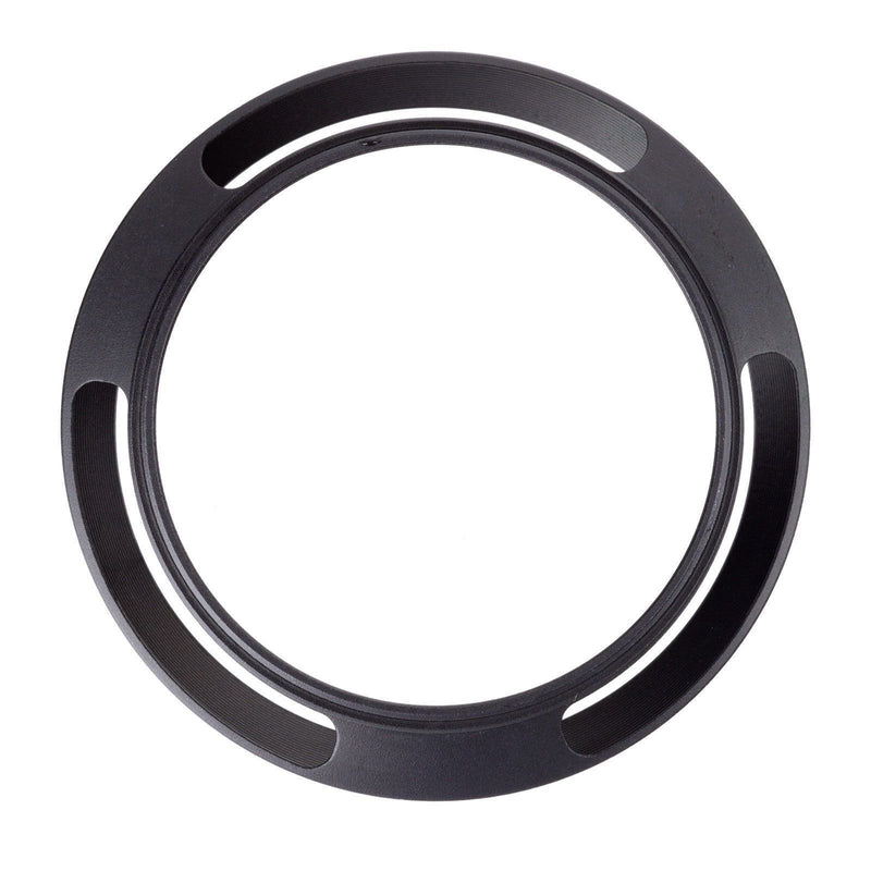 55mm Vented Curved Metal Lens Hood Compatible Fuji/Sony/Canon/Leica, zhongyi 35mm f/0.95 - Black Color