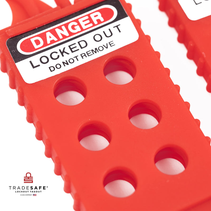 TRADESAFE Lock Out Tag Out Hasp, 3 Pack, Non-Conductive Polypropylene Plastic Safety Hasp Lock for Padlocks, Tamper-Proof and Impact-Resistant