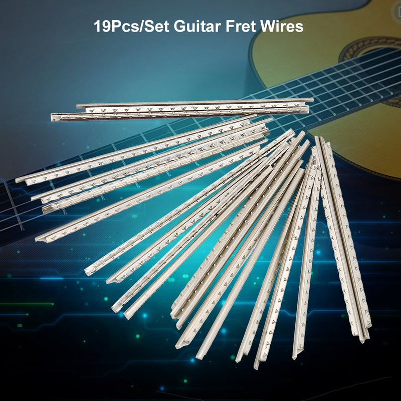 [AUSTRALIA] - 19Pcs/set Guitar Fret Wires, 2.0mm Durable White Copper Fretwire Set Replacement Parts for Classical Wooden Guitars 