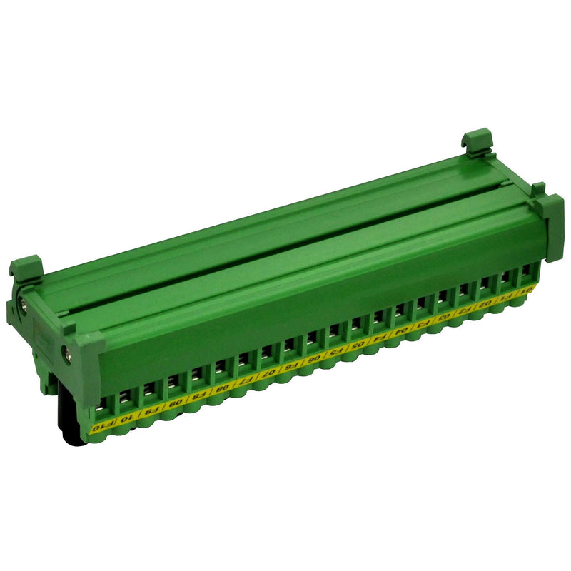 [AUSTRALIA] - OONO DIN Rail Mount 20 Position Screw Terminal Block Distribution Module with 10 Channel Fuses 