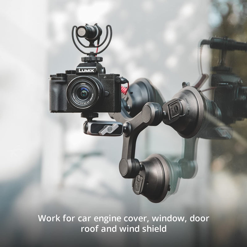 PGYTECH Triple Cup Camera Suction Mount for Gopro/DJI OSMO Pocket 2/DJI Action 2/OSMO Pocket/OSMO Action Camera Triple Cup Suction Mount
