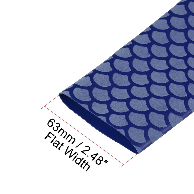 [AUSTRALIA] - uxcell Heat Shrink Wrap Tubing Sleeve for Fishing Rod Grips Handle, 63mm Flat 3.3ft 2:1 Ratio Blue 