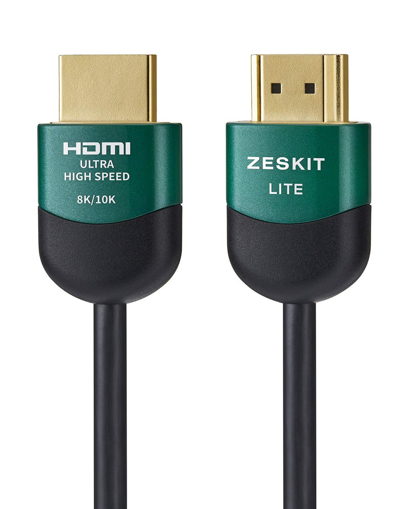 [AUSTRALIA] - Zeskit Lite 48Gbps Slim Certified Ultra High Speed HDMI Cable 1.5ft, 4K120 8K60 144Hz eARC HDR HDCP 2.2 2.3 Compatible with Dolby Vision Apple TV 4K Roku Sony LG Samsung Xbox Series X RTX 3080 PS4 PS5 0.5m/1.5ft 