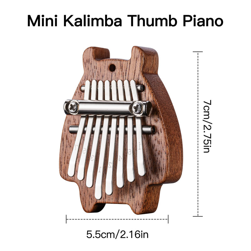 Qoosea Kalimba Thumb Piano 8 Keys Portable Snowman Shape Finger Piano with Lanyard Mini Finger Thumb Piano Gifts for Music Fans Kids Adults Beginner