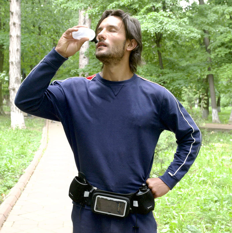 2x 10 oz BPA Free Water Bottles for the Runtasty Running Hydration Belt w/Touch Screen Cover! Full compatibility with most Running Fuel Belts and Fanny Packs on the Market!