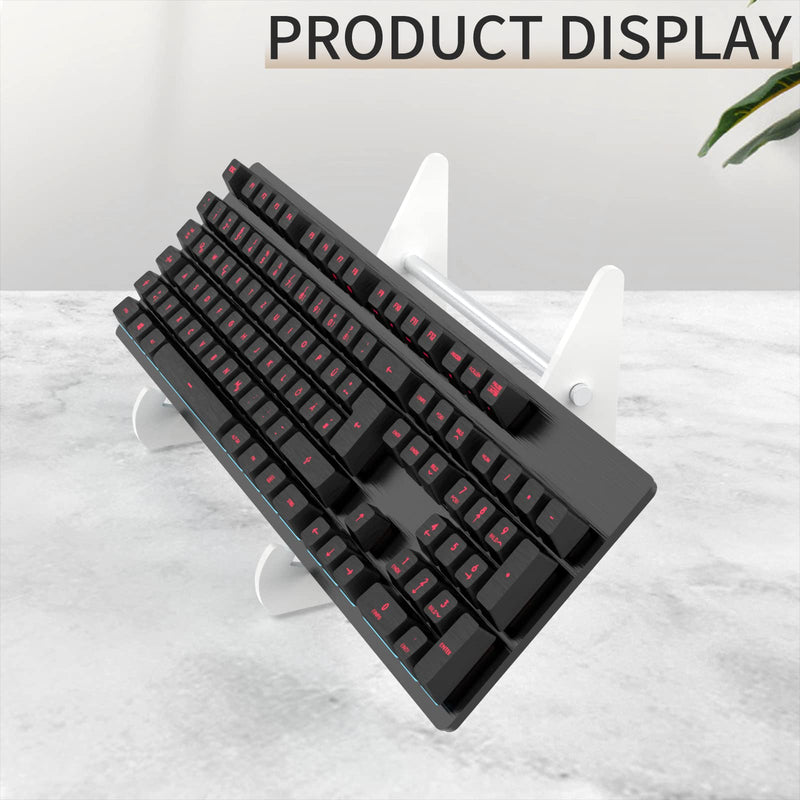 YIMAGUJRX RUNJRX Keyboard Stands 2-Tier, Mechanical Keyboard Acrylic Display Stand, White Acrylic Keyboard Stand, Holder Stand for Gaming Keyboards(1Pcs)