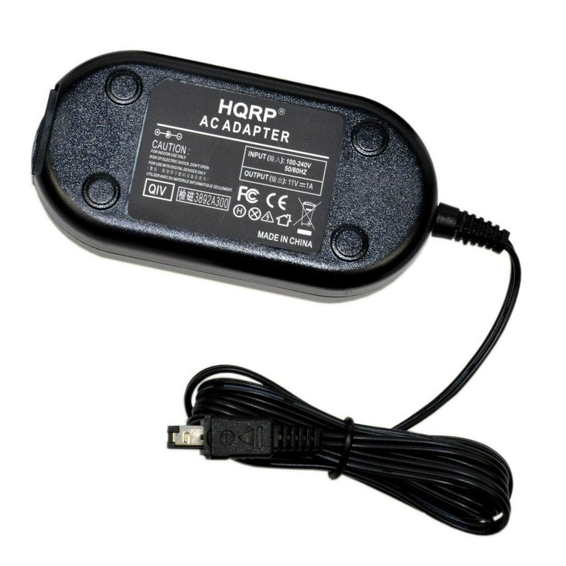 HQRP AC Adapter Charger Works with JVC Everio GZ-MG130 GZ-MG130U, GZ-MG155 GZ-MG155U, GZ-MG255 GZ-MG255U, GZ-MG330 GZMG330 (Black/Silver/Blue) Digital Camcorder AP-V14U AP-V15U + Euro Plug Adapter