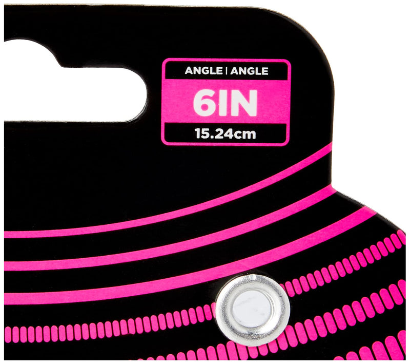 Ernie Ball Patch Cable 3-Pack, Angle/Angle, 6in, Black (P06050) 6 inch