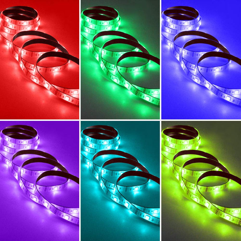 [AUSTRALIA] - Led Strip Lights Battery Powered,abtong RGB Led Lights Strip Battery Operated 3 Keys Controller Battery Led Lights Strip Waterproof Color Changing Led Lights TV DIY LED Tape Lights 6.56ft 2Pack 2*6.56FT/4M 