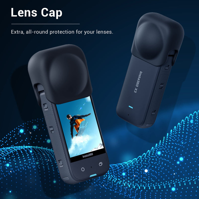CYNOVA Lens Cap for Insta360 X3, Insta360 X3 Accessories for Insta360 X3 Lens Cover Compatible with Insta360 X3 Action Camera, Dust and Wear Resistant