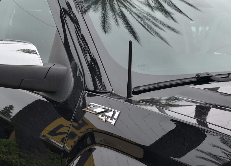 [AUSTRALIA] - iJDMTOY 7-Inch Matte Black Metal Short Radio Antenna Topper Compatible with Chevrolet Silverado GMC Sierra 1500 2500 3500 Colorado Canyon, etc 
