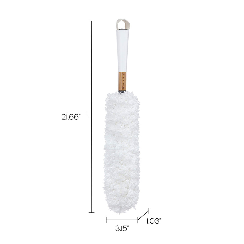 Full Circle - FC14603W Dust Whisperer Washable Microfiber Duster with Replaceable Head, White